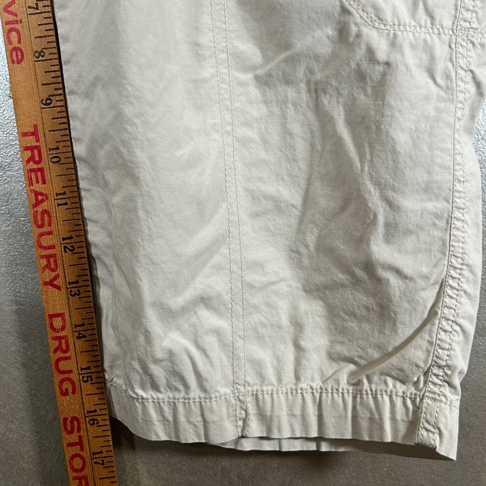 Sonoma Life Style Skimmer Khaki Cargo Pants Beige Womens Size 8 Utility Cropped - Picture 5 of 10